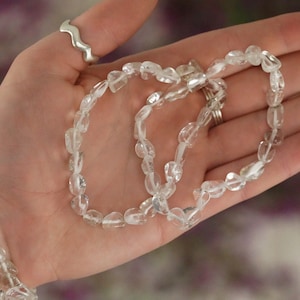 Clear Quartz Tumbled Stone Bracelet