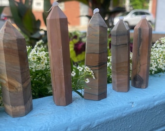 Chocolate Calcite Aragonite tower, Coffee Calcite