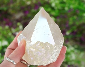 Large Raw Aura Clear Quartz Point