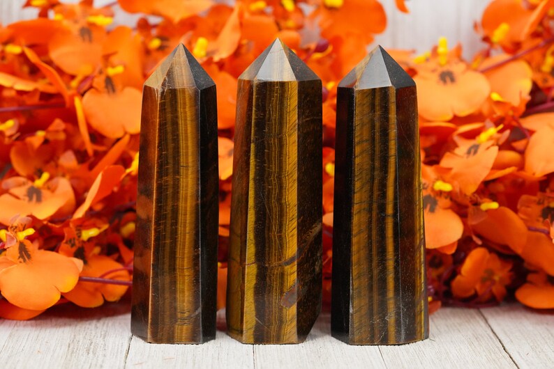 Large Tigers Eye Crystal Tower Point - Etsy