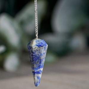 Lapis Lazuli Crystal Pendulum - Dowsing Healing