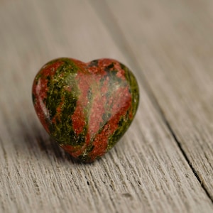 Unakite Crystal Heart