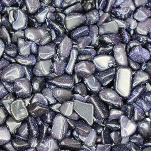 Blue Sandstone Stone Tumbled Crystal Chips, Choose Amount
