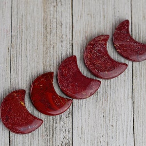 Red Jasper Crystal Crescent Moon