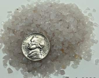 crushed rose quartz, ALL SIZES, Rose quartz powder, rose quartz dust, small rose quartz, crushed crystal, crystal powder, crystal dust