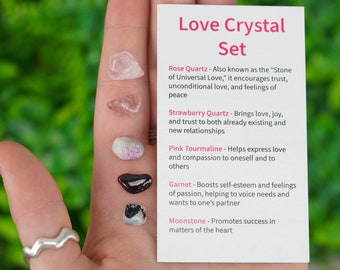 Love Tumbled Chip Crystal Set