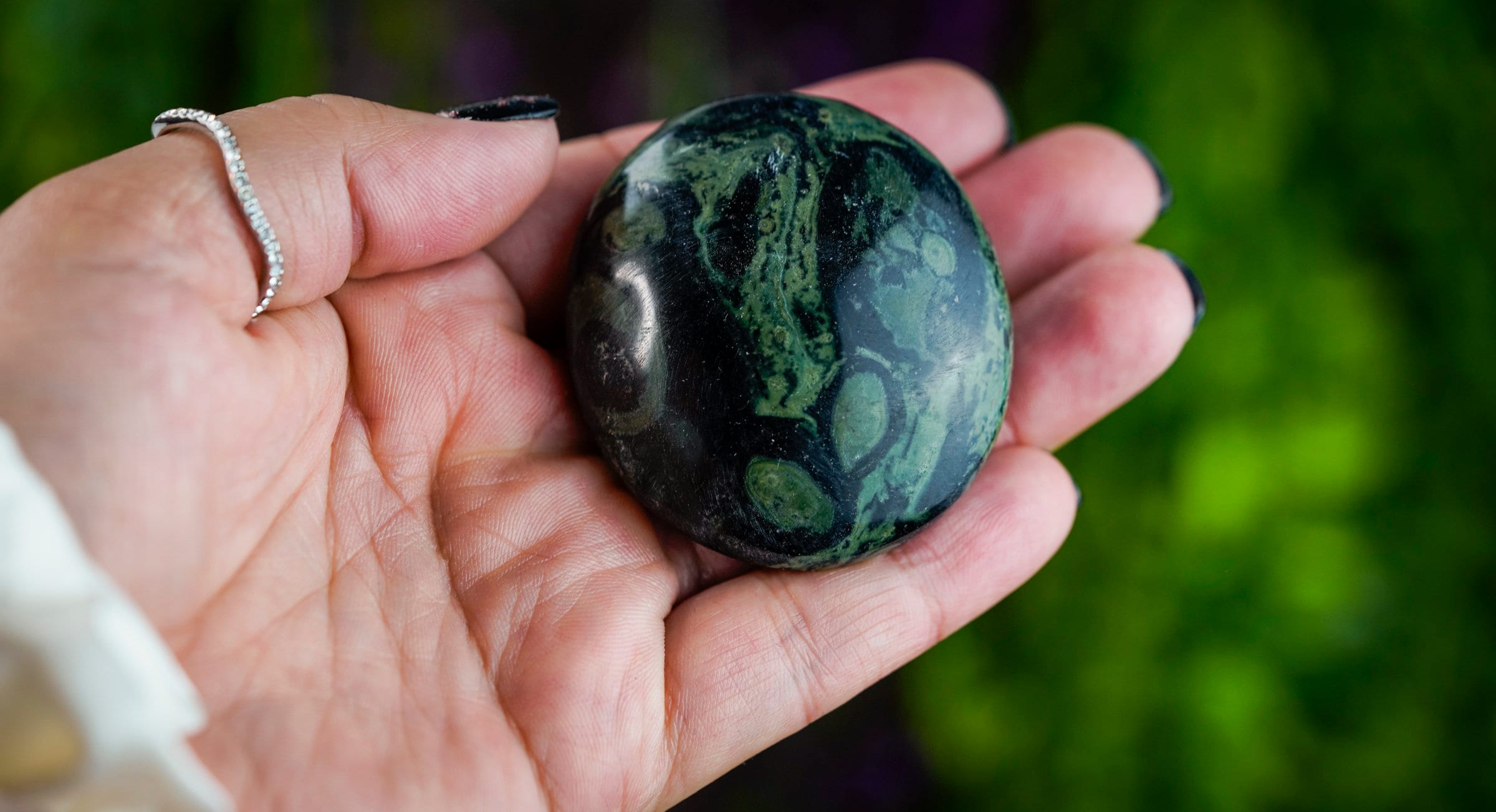 Kambaba Jasper Palm Stone, Polished Gemstone