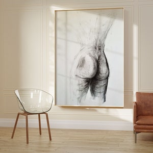 Towards a larger picture - Original charcoal drawing