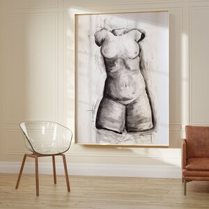 Towards a larger picture - Original charcoal drawing