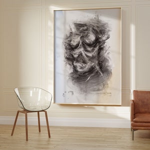 Towards a larger picture - Original charcoal drawing