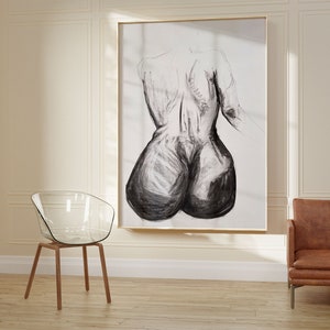 Towards a larger picture - Original charcoal drawing