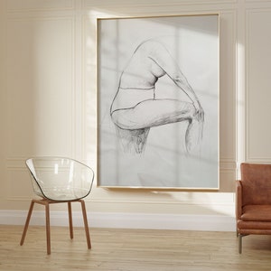 Towards a larger picture - Original charcoal drawing