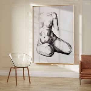 Towards a larger picture - Original charcoal drawing