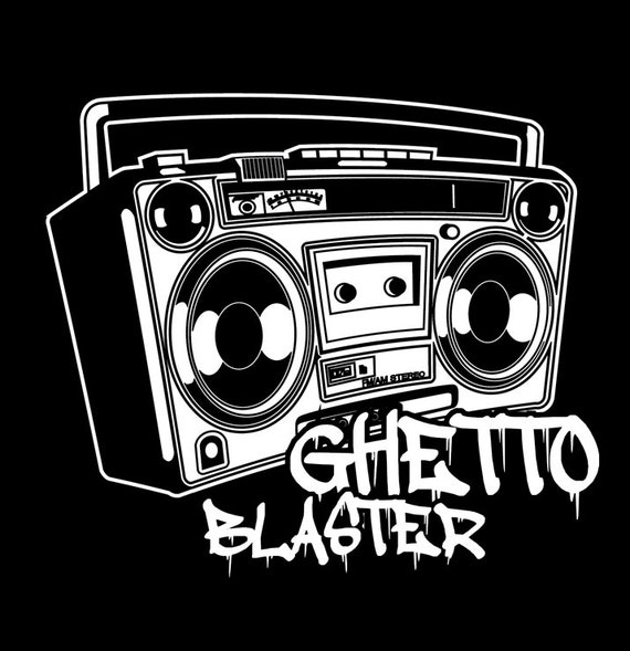 ghetto blaster drawing