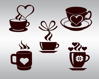 Coffee mug cup clipart Heartbeat EKG svg Coffee lover svg ...