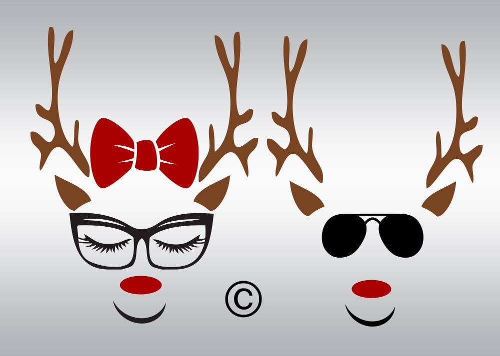 Download Reindeer svg Christmas svg Rudolph svg Reindeer face svg ...