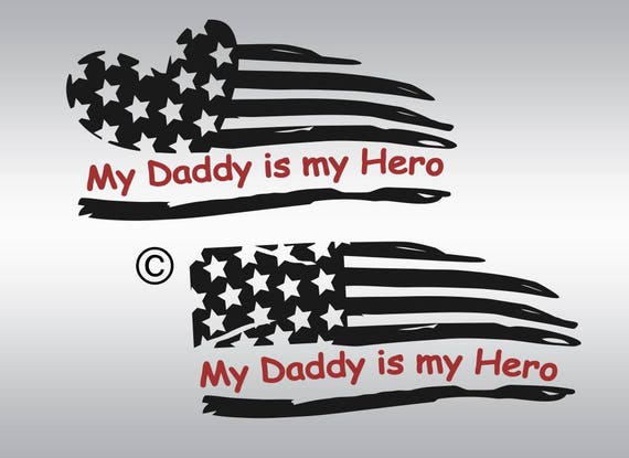Download Daddy is my hero svg Firefighter svg American flag svg | Etsy