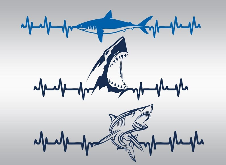 Shark svg jaws svg shark week svg fishing svg shark | Etsy