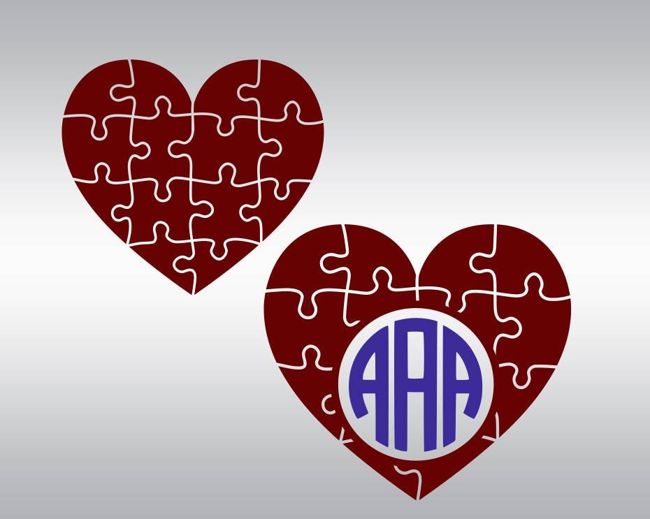 Download Valentine svg heart Puzzle svg Love svg Valentine's day | Etsy