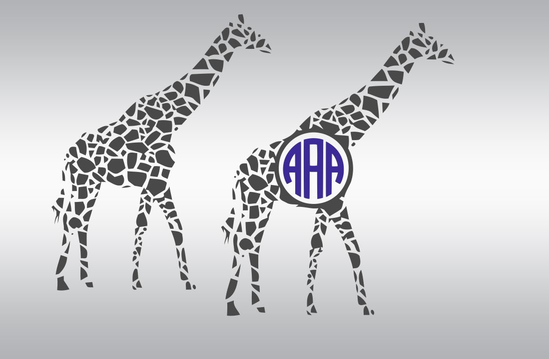 Giraffe svg, mandala svg, giraffe clipart, Safari svg, Zoo svg, Animal svg,  Monogram svg, iron on, clipart, shirt, Svg, DXF, Png, Eps