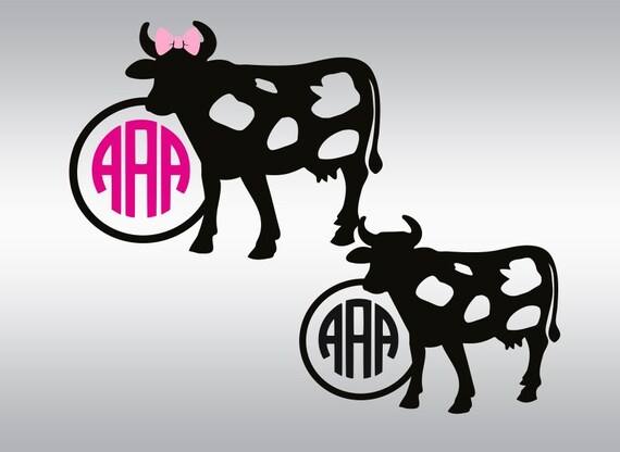 Download Cow monogram svg Farm animal svg Country svg Cow svg | Etsy