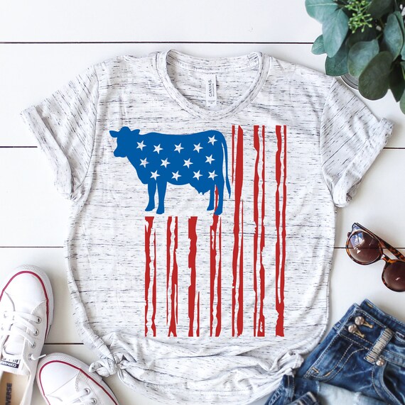 Download Cow Flag svg Farm animal svg American flag svg Farming | Etsy
