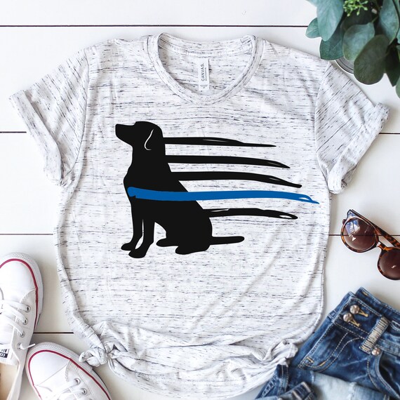 thin blue line dog shirt