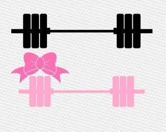 Crossfit weights svg, Barbell svg, Gym svg, Fitness svg, Workout svg, Girl svg, Monogram barbell svg, iron on, Svg, DXF, Png, Pdf, Eps