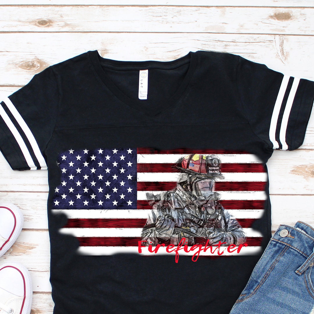 Firefighter Sublimation Design American Flag Png Sublimation - Etsy