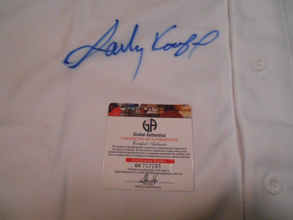 sandy koufax autographed jersey