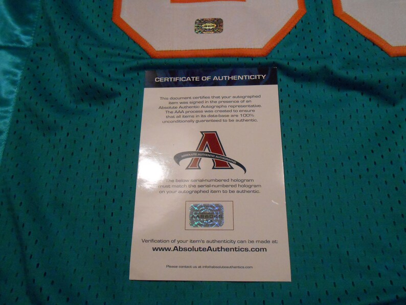LARRY LITTLE SIGNED miami dolphins custom pro-style jerseyaaa
