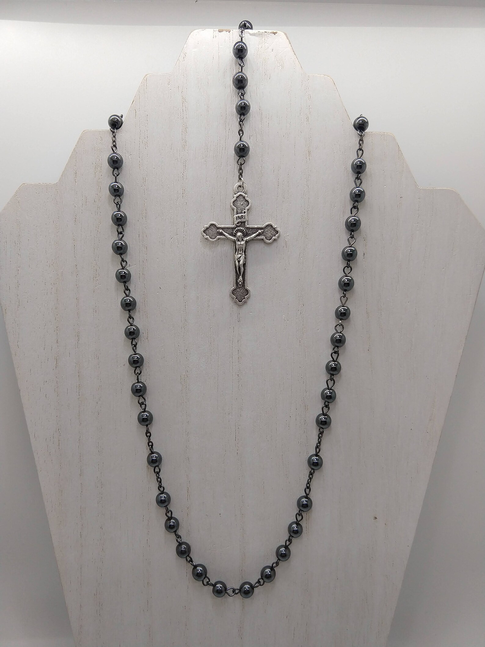 Hematite Rosary Etsy