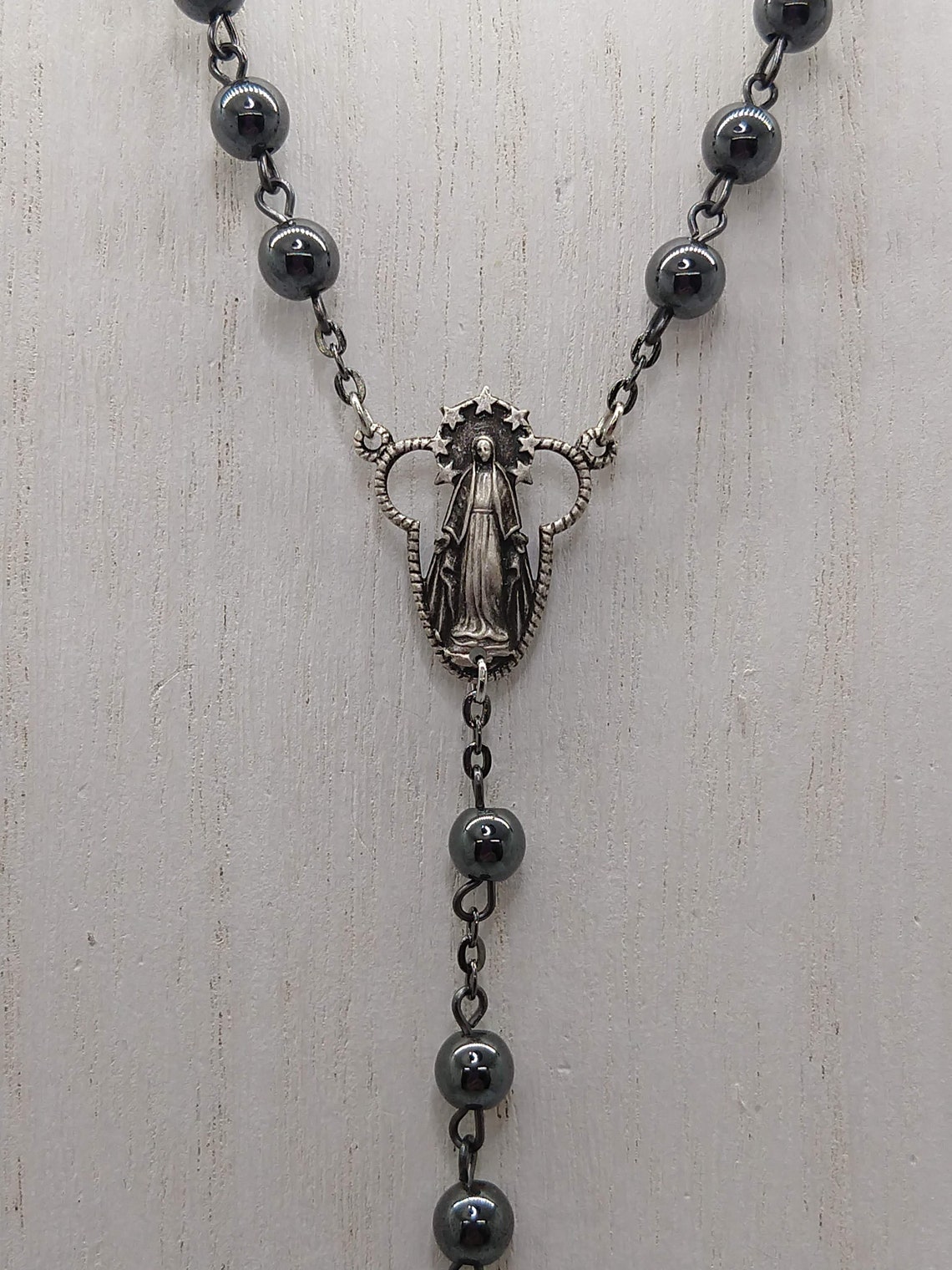 Hematite Rosary Etsy