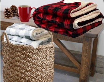 Buffalo Plaid Sherpa - Etsy