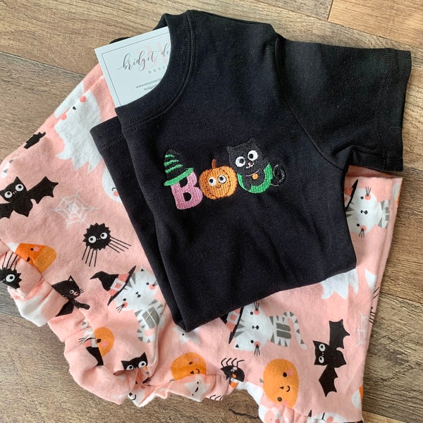 Halloween set, girl’s soft flannel lounge shorts and T shirt