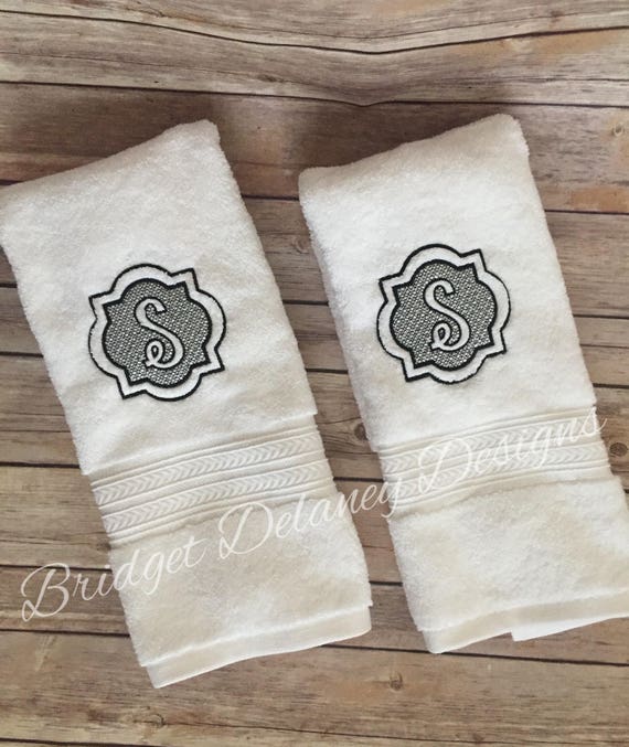 monogrammed hand towels