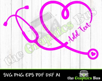Heart Stethoscope SVG, Stethescope pdf Essential Worker png, Doctor eps, Nurse ai Clipart Vector Shirt dxf Hospital cricut