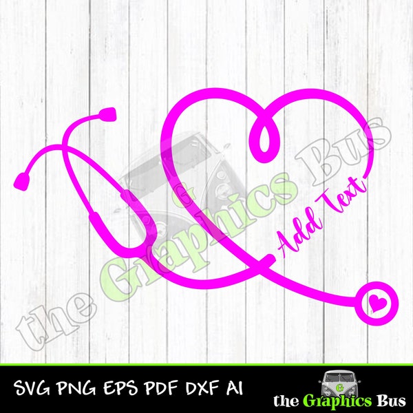 Heart Stethoscope SVG, Stethescope pdf Essential Worker png, Doctor eps, Nurse ai Clipart Vector Shirt dxf Hospital cricut