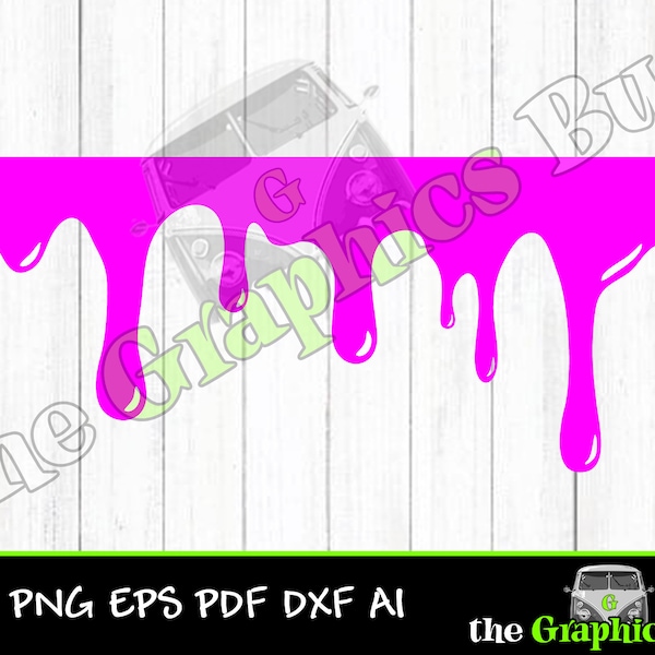 Blood Drip Seamless repeating border pattern for Halloween honey runny paint dripping water design SVG PNG EPS png Digital Clipart Vector