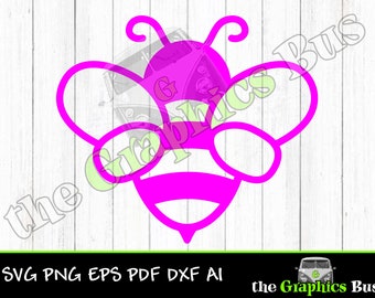 Bumble Bee SVG clipart PDF bee graphic Cute bee EPS file ai Vector graphic for decals, shirt dxf Cricut vinyl cutter file Silhouette bee svg