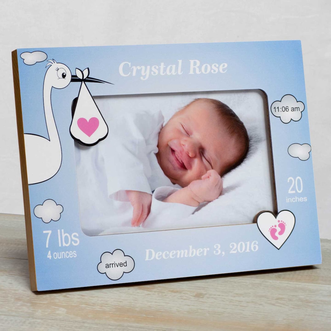 Personalized Baby Picture Frame, Baby Girl Picture Frame, New Baby Girl ...