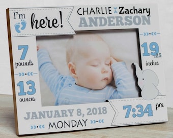 Personalized Baby Picture Frame, Baby Boy Picture Frame, New Baby Boy Birth Frame, Baby Boy Frame, Baby Boy Birth Frame, Baby Girl Frames