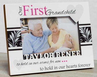 Personalized Grandparents Picture Frame:  First Granddaughter-Grandson-Grandchild