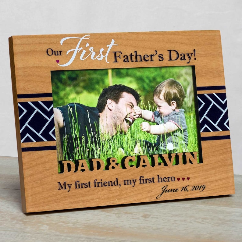Father's Day Picture Frame Happy Father's Day Frame Etsy