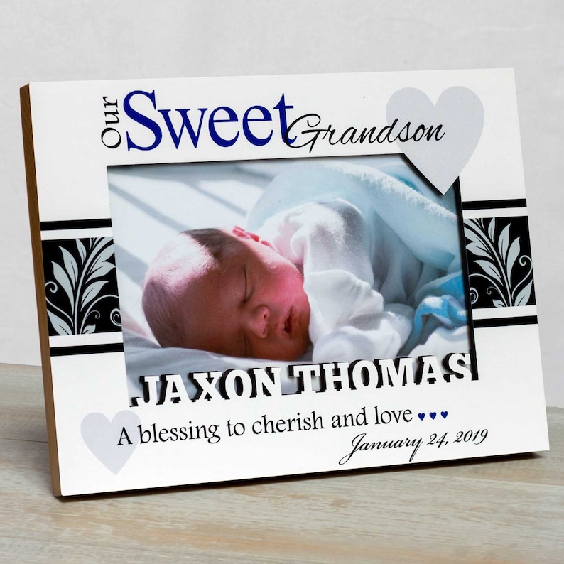 Personalized Baby Picture Frame First Grandchild Image 0