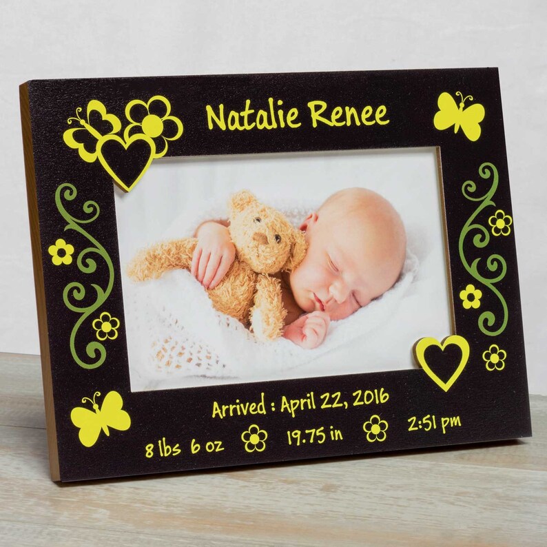 Personalized Baby Picture Frame Baby Girl Picture Framenew Etsy