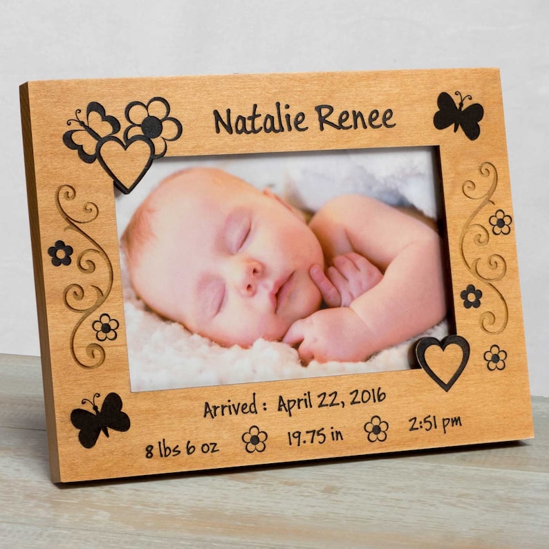 Personalized Baby Picture Frame Baby Girl Picture Framenew Etsy