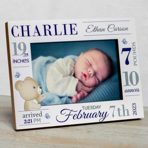 Personalized Baby Picture Frame, Baby Boy Picture Frame, New Baby Boy Birth Frame, Baby Boy Frame, Baby Boy Birth Frame, Baby Girl Frames