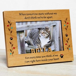 Cat Picture Frame, Personalized Cat Frame, Pet Memorial Frame, Cat Memorial Frame,  Cat Loss Frame, Pet Loss Frame,  Pet Memorial Cat  - Dog