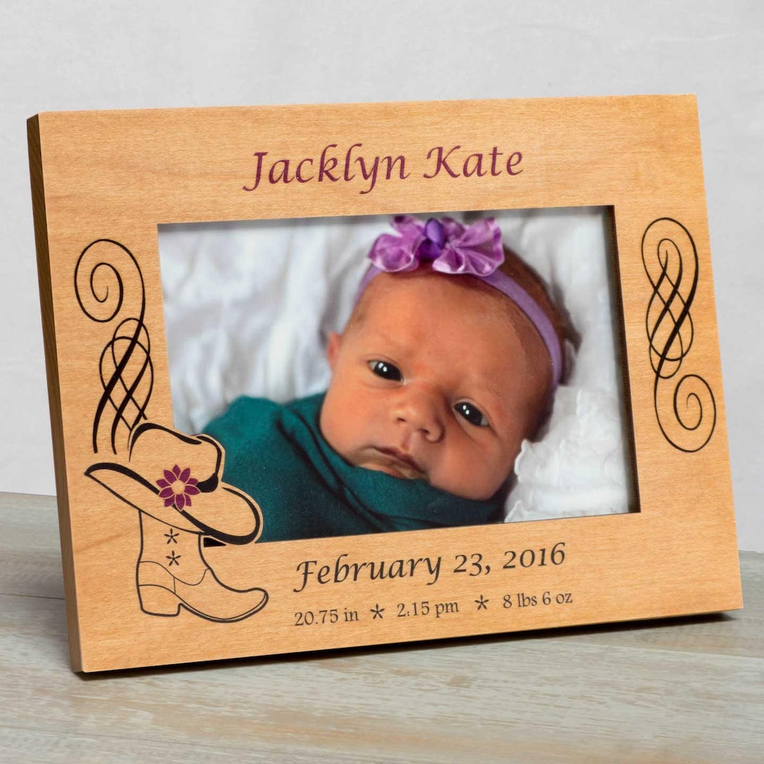 Personalized Baby Picture Frame, Baby Girl Picture Frame, New Baby Girl ...